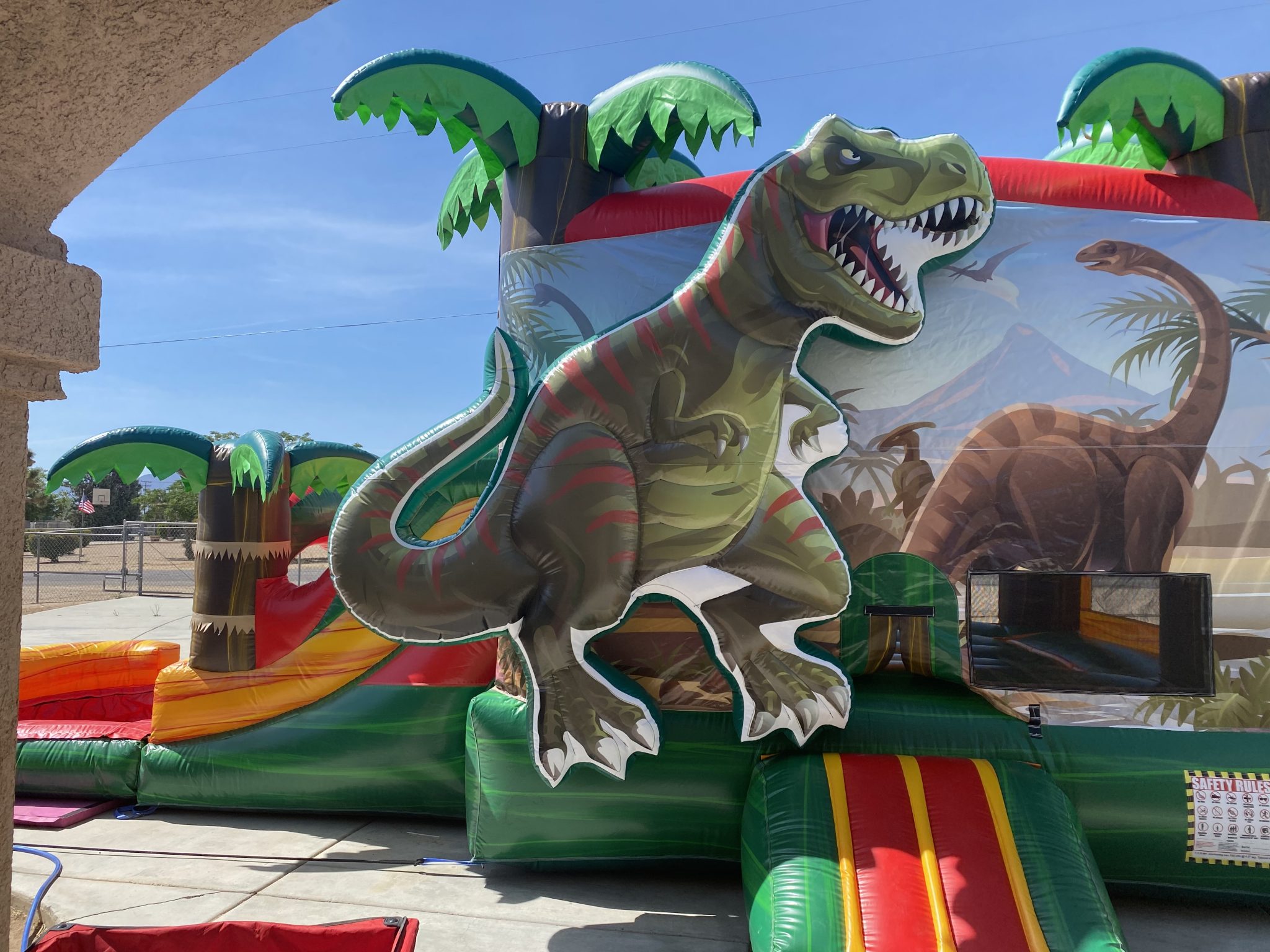 Dinosaur Combo Waterslide Dinosaur Jumper Combo